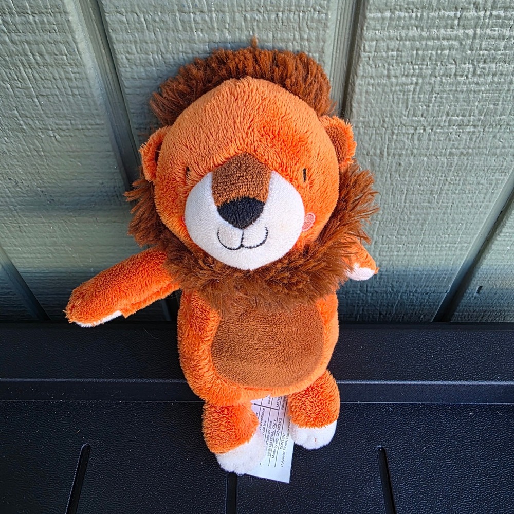 Kidsbooks Lion Plush Toy Unisex Small Orange Brown Stuffed Animal